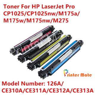 ตลับหมึกเทียบเท่า รุ่น 126A/CE310A/CE311A/CE312A/CE313A ใช้กับ HP LaserJet Pro CP1025/CP1025nw/M175a/M175w/M175nw/M275