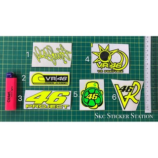 สติกเกอร์เรืองแสง 46 469 The Doctor 46 Project Designs Overlapping 46 469 vr46 46project