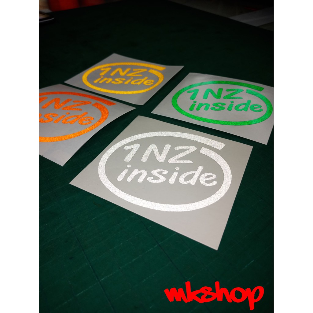 1NZ inside(สินค้าจัดส่งภายใน24ชั่วโมง) สติกเกอร์ตัด สะท้อนแสงสีสวยสำหรับติดตกแต่งรถยนต์และจักรยานยนต์(ส่งด่วน)
