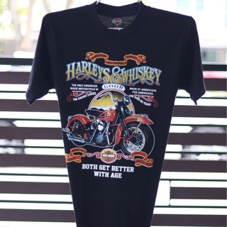 เสื้อยืดharley davidsonผ้านุ่มคอฟิตไม่มีข้างcotton100%ไซส์SMLมีมากกว่า40แบบ เสื้อยืดผ้าฝ้าย