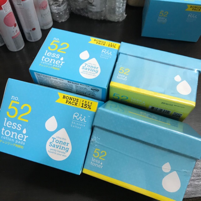 rii no.52 สำลีแผ่นเช็ดหน้ารุ่นประหยัดโทนเนอร์ // กล่องแข็ง Limited, กล่องกระดาษเพิ่มปริมาณ 15%
