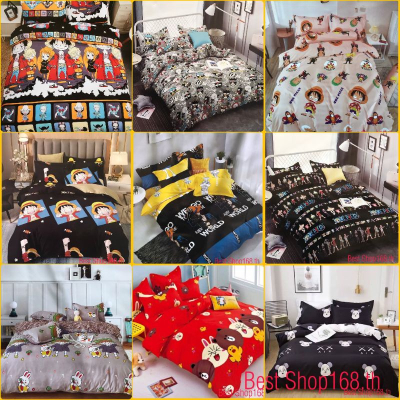 ชุดเครื่องนอน 6 ชิ้นพร้อมผ้านวมผ้าโพลีเอสเตอร์ใช้ได้ทั้งผู้หญิงและผู้ชายมีขนาด 3.5 ฟุต 5 ฟุต6ฟุตใช้ได้ทั้งเด็กและผู้ใหญ่