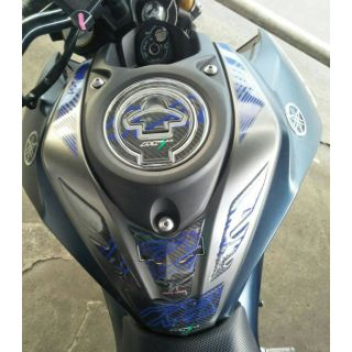 กันรอย+ถังฝาถัง Yamaha  Mslaz สีน้ำเงินรอยถังน้ำมันคุณภาพดี ติดตั้งง่าย ป้องกันรอยขีดข่วน เพิ่มความสวยงาม