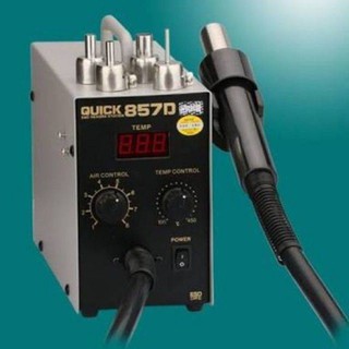 Hot Air เครื่องเป่าลมร้อน Quick 857D และ Quick 857DW+ ของแท้ให้ลมร้อนที่นิ่งและอุณหภูมิคงที่ เหมาะสำหรับช่างมืออาชีพ