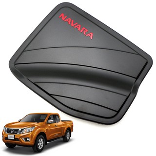 ครอบฝาถัง รุ่น 2/4 ประตู ตัวยกสูง 1ชิ้น สีดำด้าน โลโก้แดง สำหรับ Nissan D23 Navara Np300 4x2 4x4 ปี 2015-2019