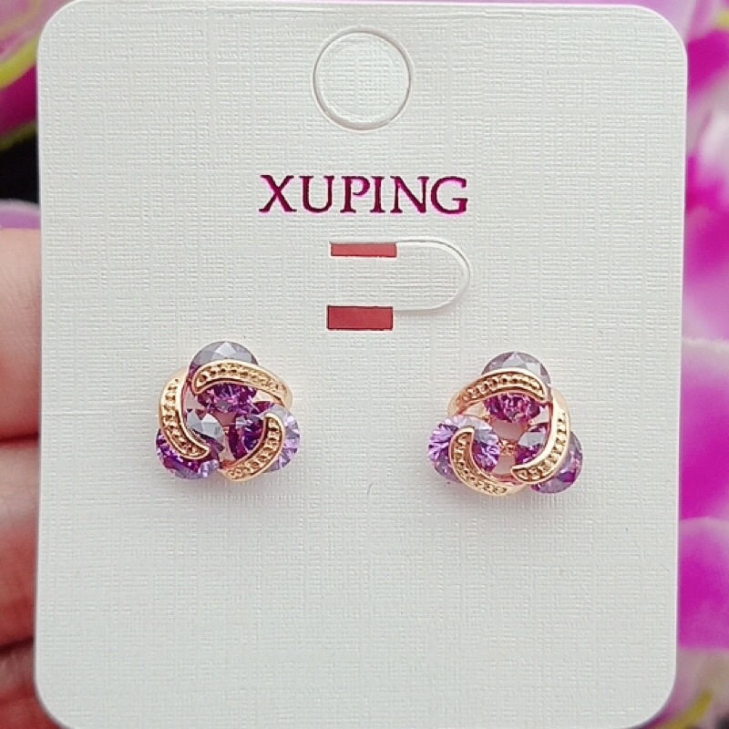 Xuping jewelry ต่างหูผู้หญิง ดาวชุบทอง+
