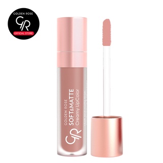 Golden Rose/โกลเด้น โรส ลิปสติก ซอฟท์ แมท ครีมมี่ ลิปคัลเลอร์ 5.5มล. สี103 สีนู้ดลาเต้ /Soft &amp; Matte Creamy(ลิปแมทจุ่ม)