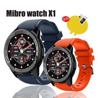 Xiaomi Mibro watch X1 สายซิลิโคน สร้อยข้อมือ ผู้หญิง ผู้ชาย สมาร์ทวอทช์ เข็มขัด ฟิล์มกันรอยหน้าจอ