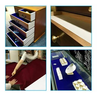 Self-กาวสักหลาดกํามะหยี่flock Linerเครื่องประดับกระดาษติดต่อลิ้นชักกระเป๋าDecor Craftผ้าสติกเกอร์