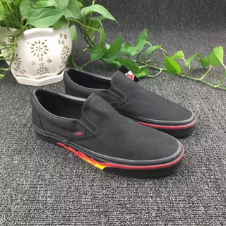 VANS SLIP ON FLAME WALL BLACK