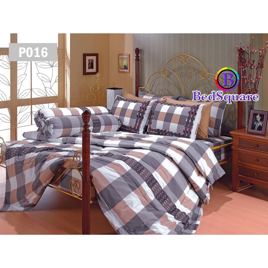 PREMIER SATIN ชุดเครื่องนอน ขนาด 3.5/5/6 ฟุต (ไม่รวมนวม) COTTON MIX พิมพ์ลาย P016