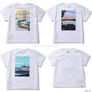 [100% Cotton] เสื้อยืดแขนสั้น ผ้าฝ้าย พิมพ์ลาย helly hansen seaside