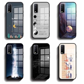 เคสกระจกนิรภัย ขอบซิลิโคนนิ่ม คุณภาพสูง สําหรับ VIVO V2026 V2027 V2043 V2029 V2048 V2036