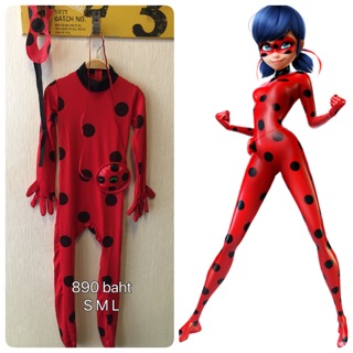 พร้อมส่งจากไทย !!ชุดสาวน้อยมหัศจรรย์เลดี้บัค ของเด็ก Lady Bug ชุดสาวน้อยเเลดี้บัค