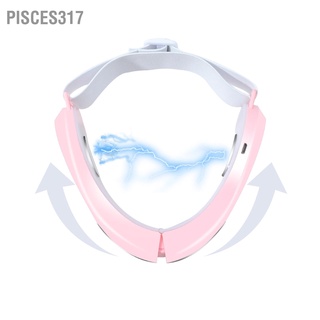 Pisces317 เครื่องนวดหน้า กระชับสัดส่วน กระชับผิวหน้า สีแดง สีฟ้าอ่อน แบบสั่นสะเทือน