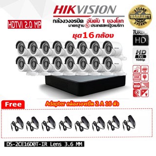 HIKVISION ชุดกล้องวงจรปิด 2 MP 4, 8, 16 อุปกรณ์ครบ พร้อมติดตั้งเองได้เลย!