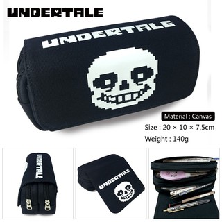 Undertale Sans กรณีดินสอนักศึกษาการ์ตูนกระเป๋าเครื่องสำอางค์