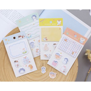 Sticky note set ลายแมวน่ารัก (ชุด 4 ชิ้น/แบบ)