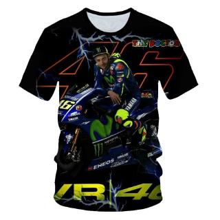 2020 new VR46 motorcycle racing 3D printed mens short-sleeved T-shirt