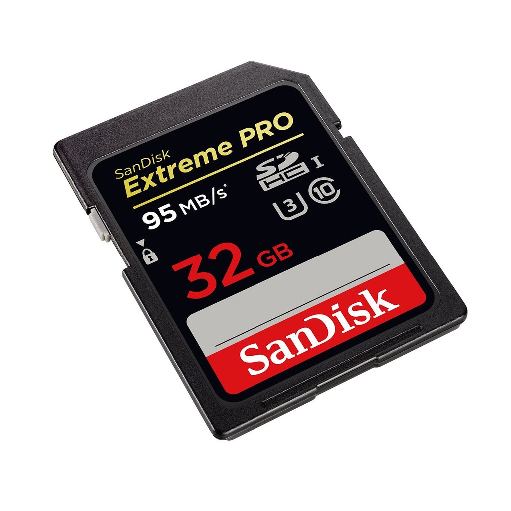 การ์ดหน่วยความจําแฟลช SanDisk Extreme PRO 32GB UHS-I/U3 SDHC พร้อมสูงสุด 95MB/s