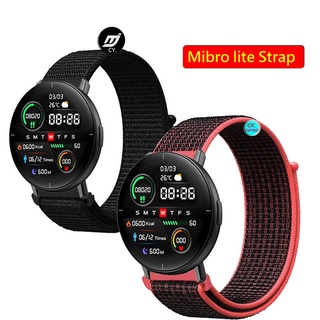 สาย mibro lite สายรัด สายนาฬิกา สายไนลอนถัก สำหรับนาฬิกาอัฉริยะ  mibro lite watch นาฬิกาอัฉริยะ สายรัดข้อมือกีฬา สาย mibro lite สาย