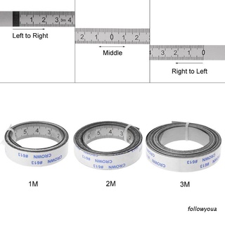 Folღ ไม้บรรทัดสเตนเลส มีกาวในตัว สเกล 1 เมตร - 3 เมตร สําหรับงานไม้