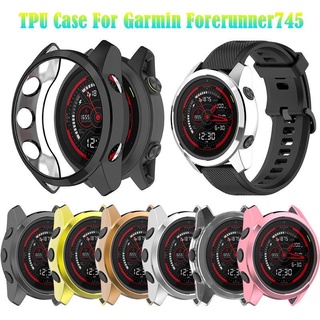 เคสนาฬิกาข้อมือ TPU ชุบ สําหรับ Garmin Forerunner 745 1 ชิ้น