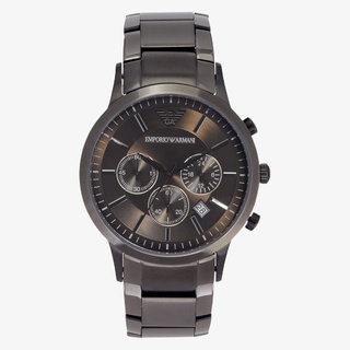 EMPORIO ARMANI นาฬิกาข้อมือผู้ชาย รุ่น AR2454 Classic Chronograph Gun Metal Dial - Gun Metal