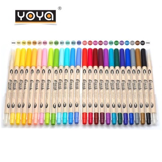 (KTS)ปากกาพู่กัน 2 หัว YOYA DS-2002 Brush Marker Blending Color เลือกสีได้