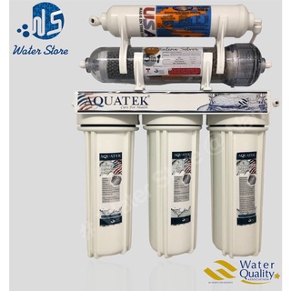 AQUATEK SILVER น้ำแร่ (USA) เครื่องกรอง 5 ขั้นตอน แถมฟรี! ไส้กรอง PP 10" 5M ยี่ห้อ AQUATEK  2 ไส้