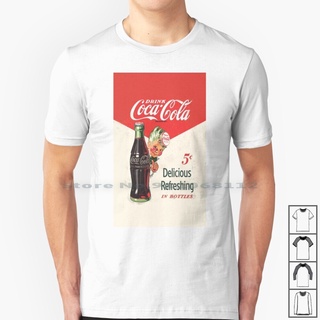 เสื้อยืดโอเวอร์ไซส์เสื้อยืดผ้าฝ้าย 100% พิมพ์ลายโค้ก Fizzy Drinks Cola สีแดงสําหรับผู้ชายS-3XL