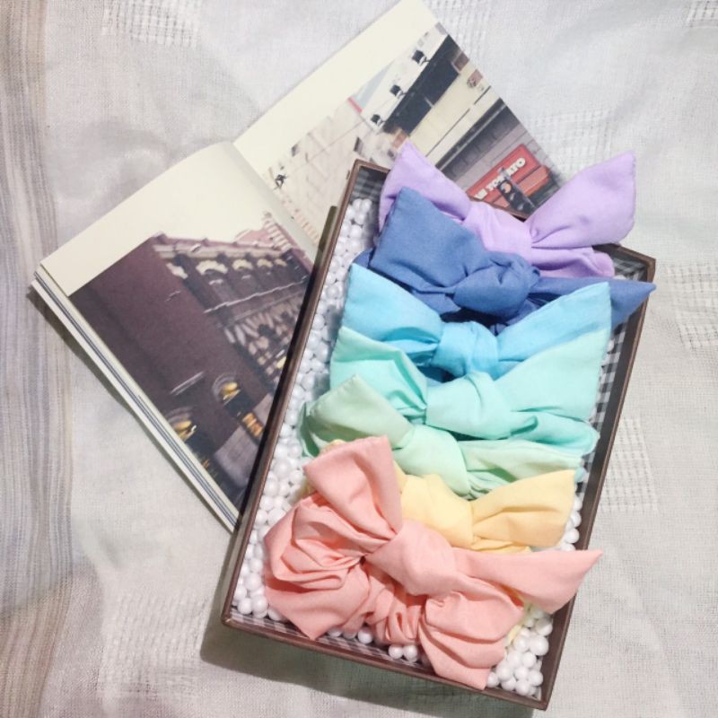 ยางมัด​ผม​ rabbit donut ยางมัดผมไซส์มินิมีหูน่ารักๆ