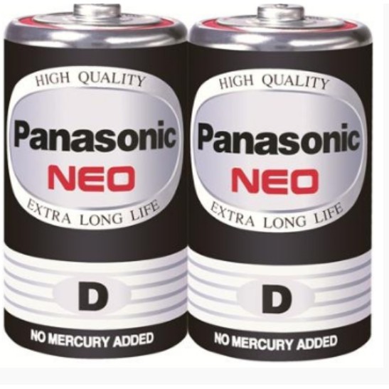 ถ่านไฟฉาย Panasonic NEO R20NT/2SL D (แพ็ค 2 ก้อน)