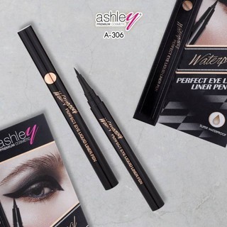 A-343 Ashley Eyeliner อายไลเนอร์สูตรกันน้ำ ปากกาเมจิก วาดเส้นคมชัด พิกเมนท์แน่น กันน้ำ ติดทนยาวนาน