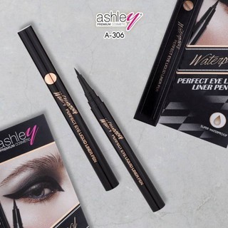 A-343 Ashley Eyeliner อายไลเนอร์สูตรกันน้ำ 🌧 ด้วยหัวปากกาเมจิก วาดเส้นคมชัด พิกเมนท์แน่น กันน้ำ ติดทนยาวนาน