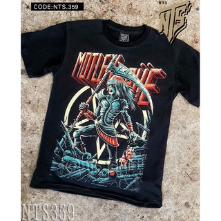 ​  Motley Crue เสิ้อยืดดำ เสื้อยืดชาวร็อค เสื้อวง New Type System  Rock brand Sz. S M L XL XXLเสื้อยืด