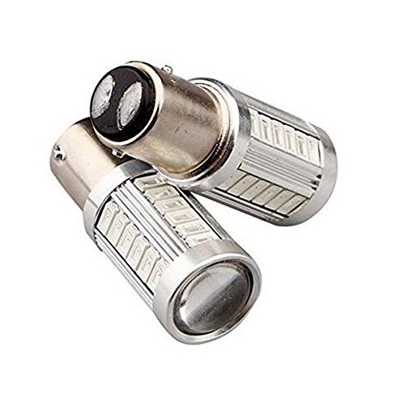 สีแดง 1157 P21/5W BAY15D 5730 LED ไฟเบรกอัตโนมัติ/ไฟตัดหมอก 21/5W หลอดไฟหยุดกลางวันหยุด
