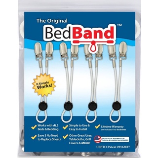 สายรัดมุมผ้าปูที่นอนผลิตอเมริกา Bed Band .Bed Sheet Holder Gripers Suspenders. Smooth Sheets. MADE IN USA. Sleep Better!