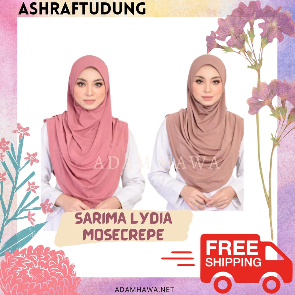 [RM10] SARIMA LYDIA MOSECREPE / TUDUNG SARUNG LYDIA AWNING SCUBA