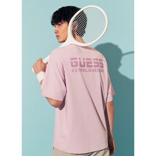 เสื้อยืด พิมพ์ลายโลโก้ Guess สไตล์เกาหลี สําหรับผู้ชาย และผู้หญิง