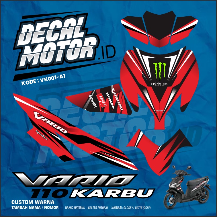 สติ๊กเกอร์เต็มตัว Vario 110 CW คาร์บูเรเตอร์ ปี 2006 2007 2008 2009 2010 2011 - VK