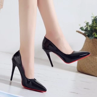 Charming missx รองเท้าส้นสูง หนังเเก้วเงา ใส่สบาย สีสันสวยงาม BR128