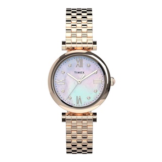 Timex TW2T78800 WOMEN S DRESS นาฬิกาข้อมือผู้หญิง Rose Gold หน้าปัด 28 มม.