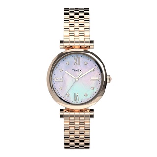 Timex TW2T78800 WOMEN S DRESS นาฬิกาข้อมือผู้หญิง Rose Gold หน้าปัด 28 มม.