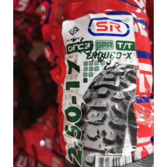 ยางกึ่งวิบาก 250-17 ยาง250-17 ยางนอกขอบ17 กึ่งวิบาก ยางนอกกึ่งวิบาก รถมอเตอร์ไซค์วิบาก