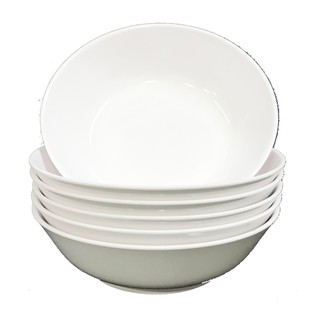 ✨นาทีทอง✨ เอโร่ ชามเมลามีน สีขาวครีม ขนาด 8 นิ้ว แพ็ค 6 ใบ aro Melamine Bowl 8" White x 6 pcs