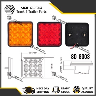 ไฟเบรก LED 24V สีแดง สําหรับรถบรรทุก LORI AKSESORI SHILIDUO SD-6003