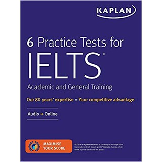 Kaplan 6 Practice Tests for IELTS Academic and General Training (Kaplan Test Prep) [Paperback] (ใหม่) พร้อมส่ง