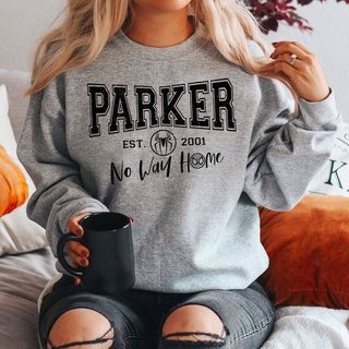 เสื้อกันหนาว คอกลม มีฮู้ด ลาย Stark Industries Peter Parker สไตล์วินเทจ 2001