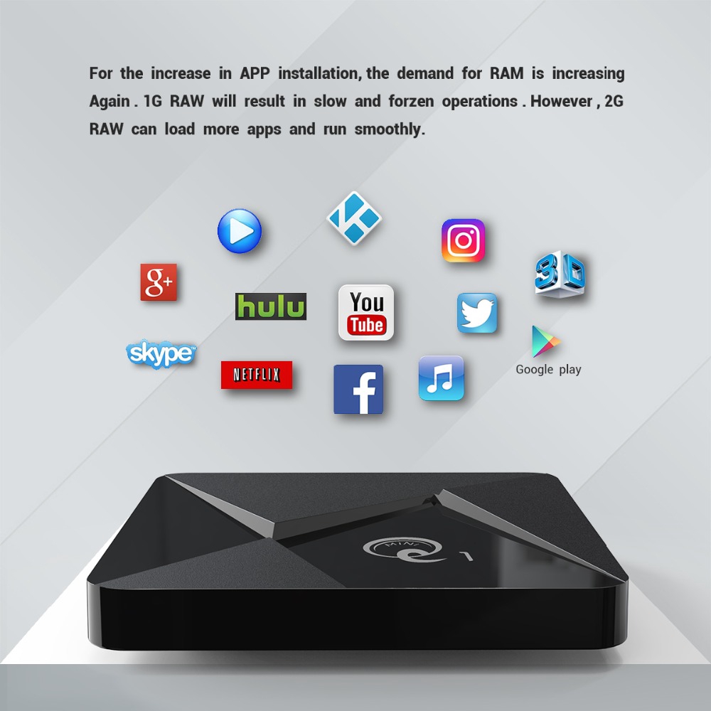 MINI Q1 Smart TV BOX Android 10.1 Youtube 2GB 16GB Rockchip RK3328 Quad ...